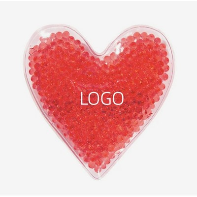Heart Gel Bead Hot/Cold Pack – Reusable Therapeutic Ice & Heat Pack for Pain Relief & Wellness Promo