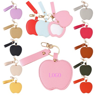 Apple-Shaped Makeup Mirror Keychain
