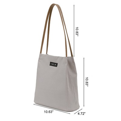 MOQ 50 Premium Herringbone Fabric Shopping Tote Bag