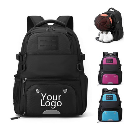 Sport Gym Basketball Backpack with Ball Compartment