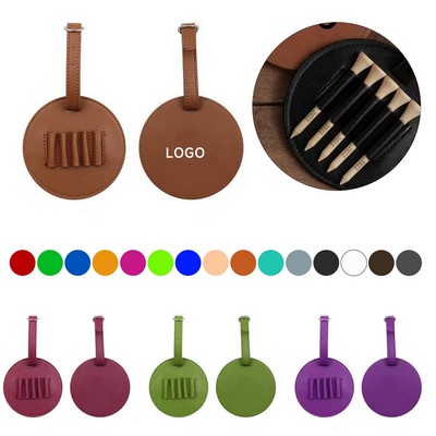 Leather Golf Tees Holder