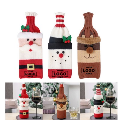 Christmas Sweater Pattern Wine Bottle Cover