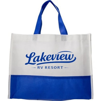 Two Color Non-Woven Tote Bag - 11.5" x 15"x 3.5"