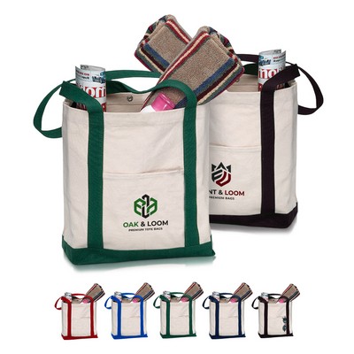 Heavyweight Two Tone Canvas Boat Tote