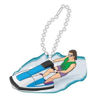 Jet Ski Promotional Key Chain w/ Black Back (8 Square Inch)