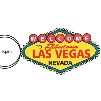 Welcome to Vegas Sign Key Chain w/Clear Mirrored Back (12 Square Inch)