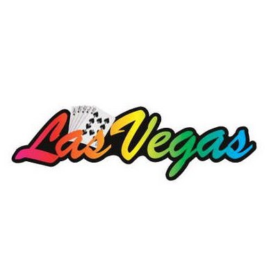 Las Vegas w/ Royal Flush Magnet w/ Full Magnetic Back (2 Square Inch)