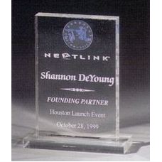 Acrylic Rectangle Award on Acrylic Base (4"x7")
