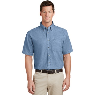 Port & Co™ Short Sleeve Value Denim Shirt.