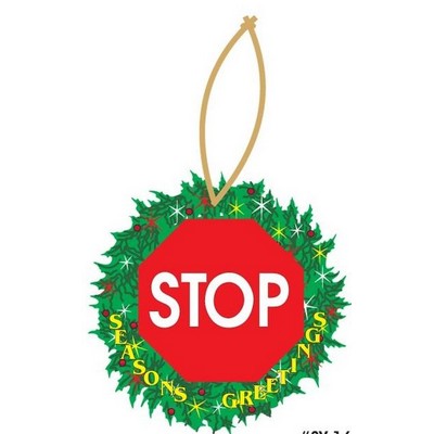 Stop Sign Gift Shop Wreath Ornament w/ Mirrored Back (4 Square Inch)