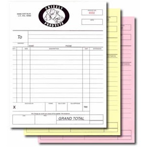 2-Part Carbonless Business Forms | 8.5" x 14" | 1-Color | NCR Forms