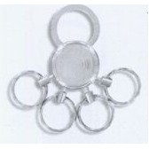 Round Metal Multiple Ring Key Chain (Domestic Production)