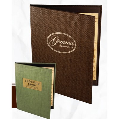 Riviera Grasscloth Single Panel 1 View Menu Cover (4 1/4"x14" Insert)