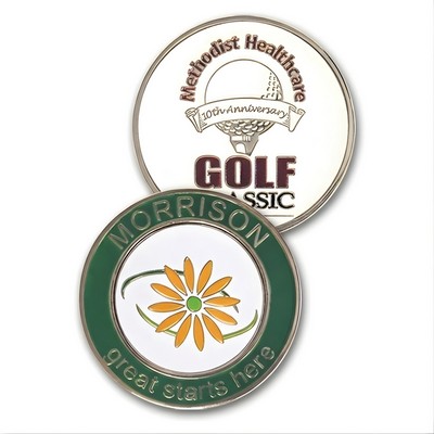 Jumbo Marker 1.25" Custom with 3/4" Enamel Ballmarker