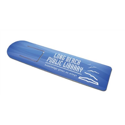 1 1/4 x 5 White Full Color Aluminum Book Mark
