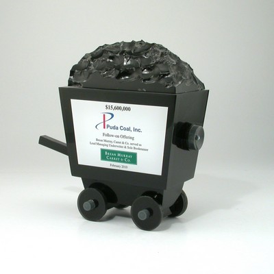 Coal Chariot Lucite® Embedment Award w/Light (7" x 6" x 2 3/4")