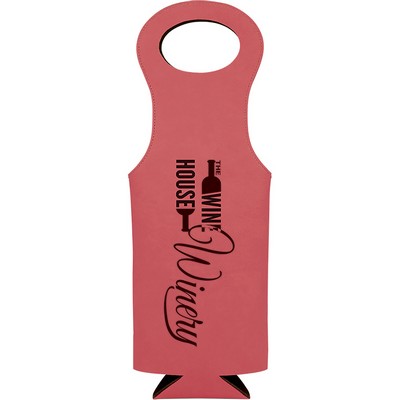 Leatherette Wine Bag (Pink)