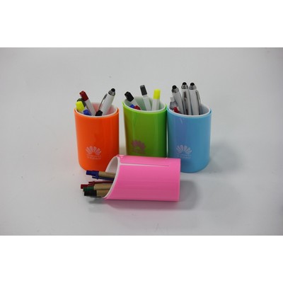 Cylinder Peak Top Plastic Pen Container