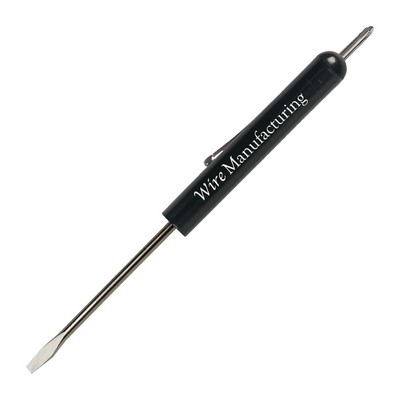 Pocket Screwdriver 1/8" Flat Tip Blade + #0 Phillips Top