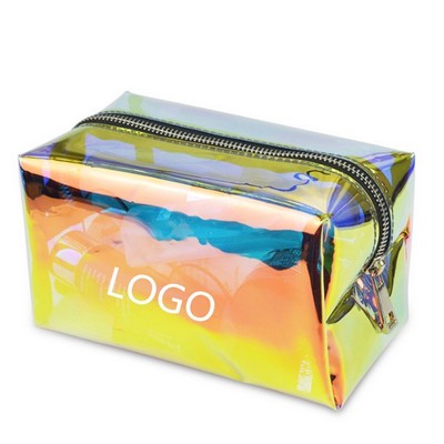 Iridescent Waterproof Makeup Bag Travel Cosmetic Pouch