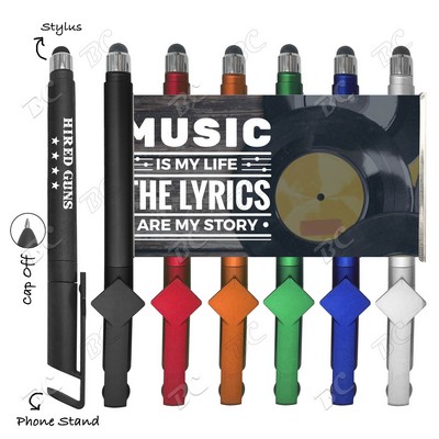 Banner Promotional Message Pen With Phone Stand