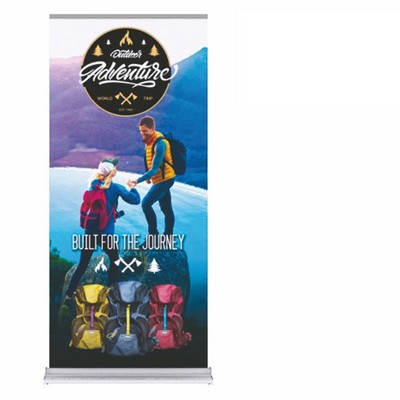 ONE CHOICE 36 x 80" Best Roll Up Silver Super Flat Vinyl Graphic Package