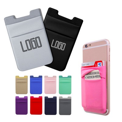 Double Pocket Spandex Lycra Cell Phone Wallet/Card Holder