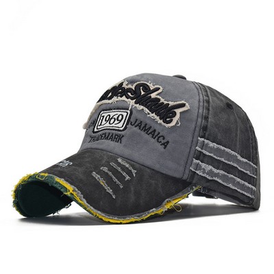 Unisex Cotton Baseball Cap - Distressed