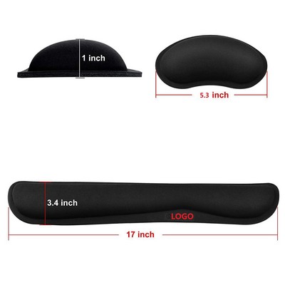 Ergonomic Memory Foam Keyboard Mouse Wrist Rest