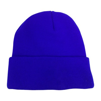 Unisex Slouchy Embroidery Beanie Cuffed Knit Cap