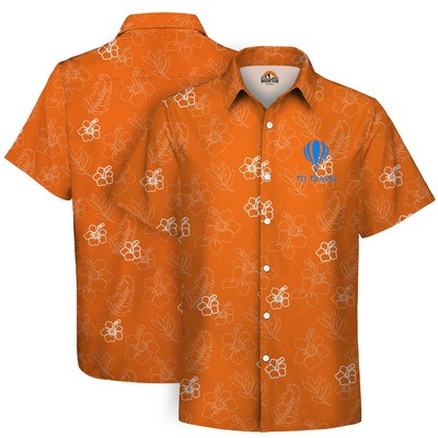 135gsm Custom Dye Sublimation Hawaiian Shirt-UPF 50+