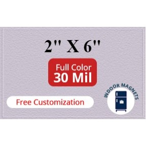 Magnet - 2x6 Square Corner - 30 Mil
