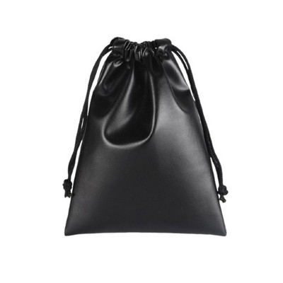 PU Leather Drawstring Pouch (7.87" x 9.84")