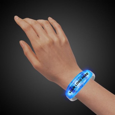 Sound Activated Blue LED Stretchy Bangle Bracelet(Digi-Print)