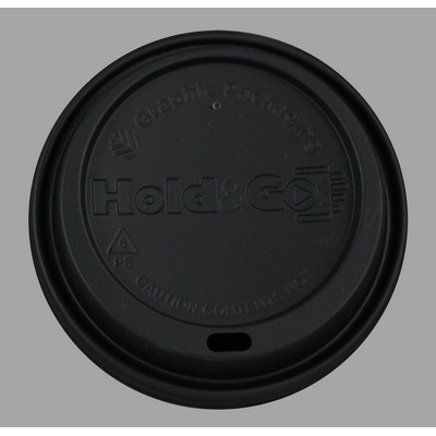 12 & 16 oz. H&G Double Wall Lid - Black