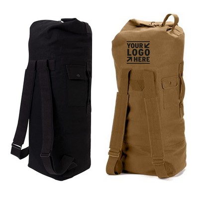 Style Canvas Double Strap Duffle Bag and Backpack
