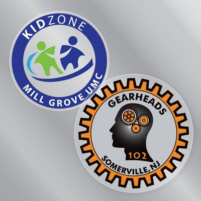 3" x 3" Circle Clear Decal