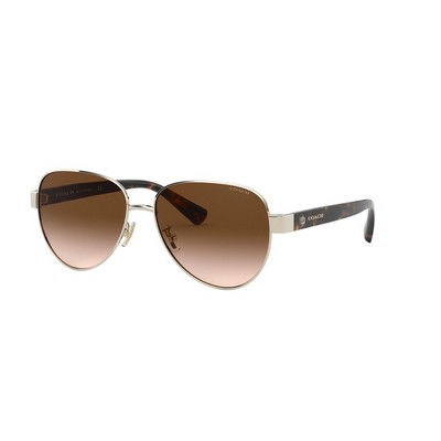 Coach® Women's Gold/Brown Sunglasses