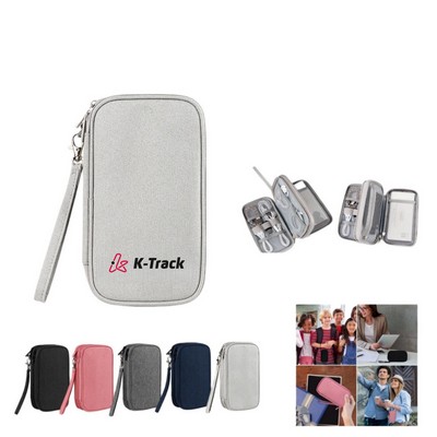 Dual Layers Electronics Tech Organizer Travel Case