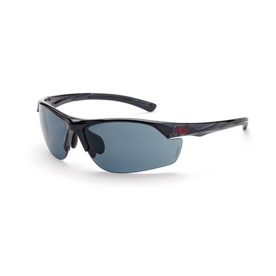 OG3 Over the Glass Safety Eyewear - Crystal Black Frame - Smoke Lens - Large