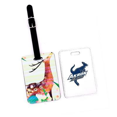 Custom Sublimation Leatherette Luggage Tag