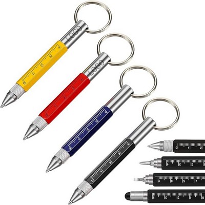 6-in-1 Multitool Tech Tool Pen WithKey Ring
