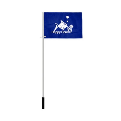 36" Custom Ski Flag Pole with 12"x18" Custom flag
