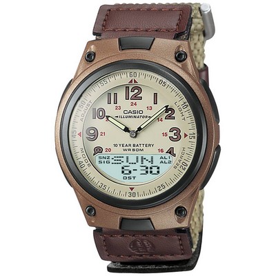 Casio Brown Casual Sports Watch w/Cloth Band