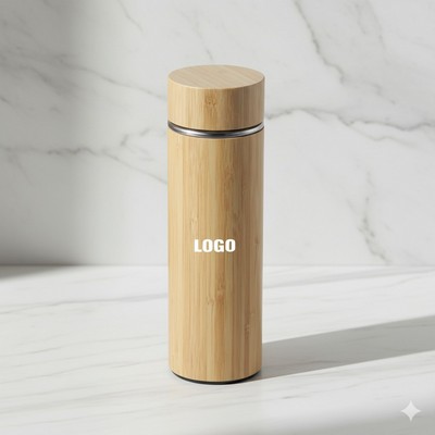 500Ml Bamboo Case Stainless Steel Cups Mug