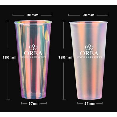 24 Oz. 700Ml Holographic Plastic Cup