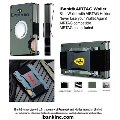 iBank ® AirTag-Compatible Slim Metal Wallet