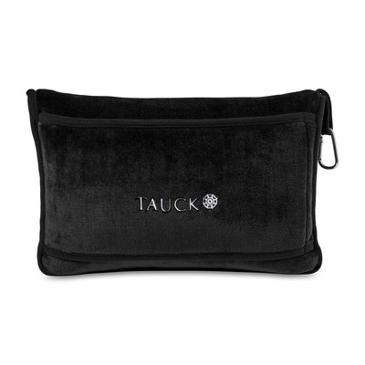 It's Go Time Recycled Travel Pillow & Throw Set - Black