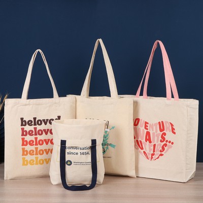 Custom Canvas Cotton Tote Bags, Reusable Shopping Bags