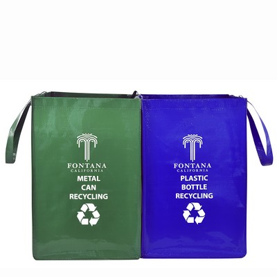 145g Laminated Woven Custom Recycling Bag (12"x18"x12")